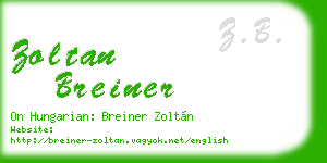 zoltan breiner business card